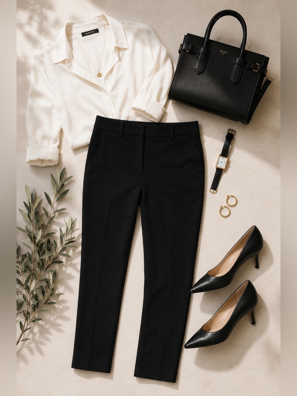 Babaton Black Cropped Ankle Pants - Picture 5 of 16